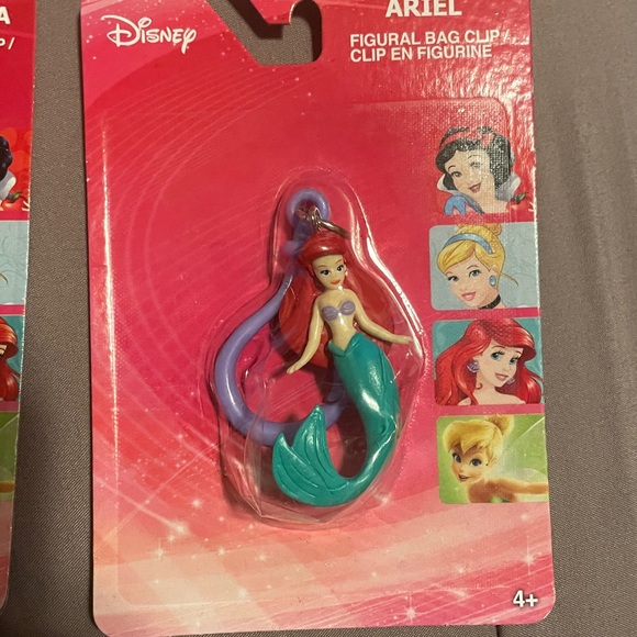 Disney Tinker Bell, Snow White, Ariel & Cinderella bag clips NWT - Picture 4 of 6